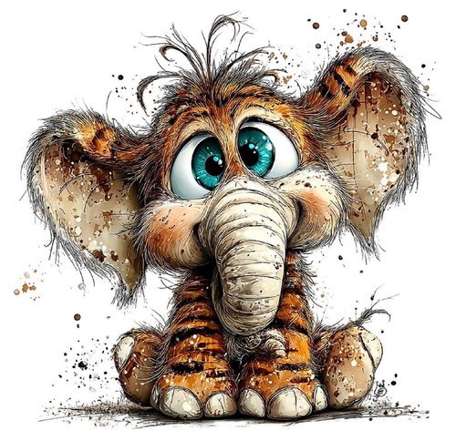 Motivo punto croce - punto, elefante