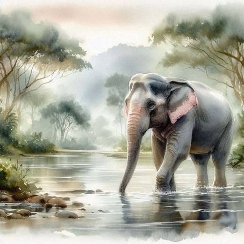 Elefante motivo punto - (10),