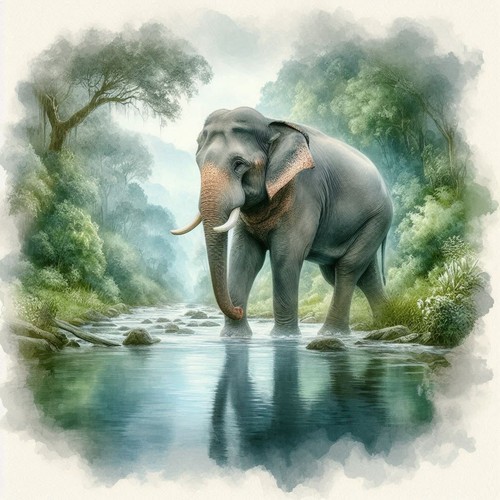 Elefante motivo punto - elefante,