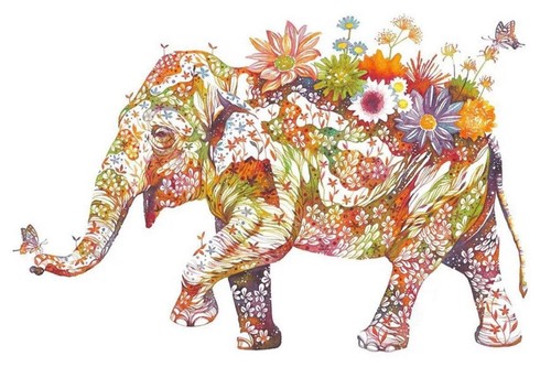 Motivo punto croce elefante - motivo,