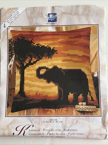 Kit punto croce tela elefante