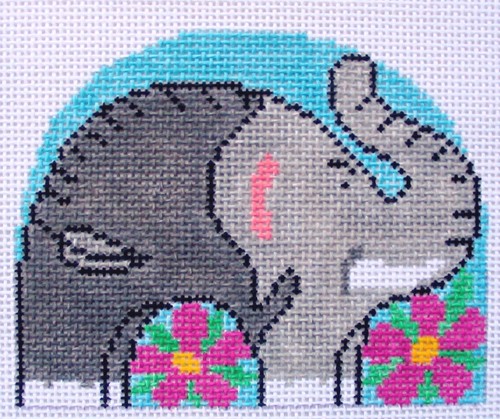 Elefante tela punto ago