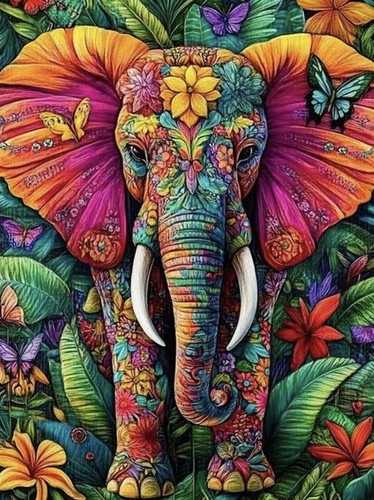 Mandala elephant diamond - elephant, 5d