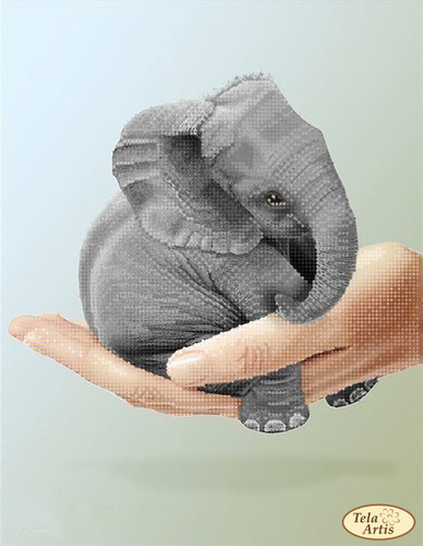 Kit ricamo perline elefante